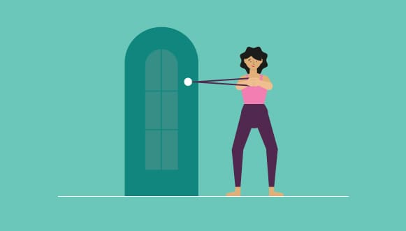 The Pallof press back strengthening exercise
